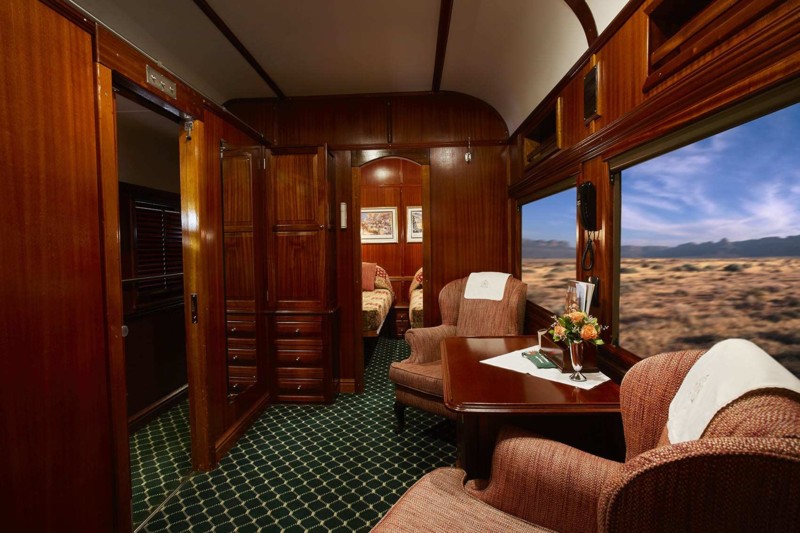 Royal Suite p&aring; Rovos Rail