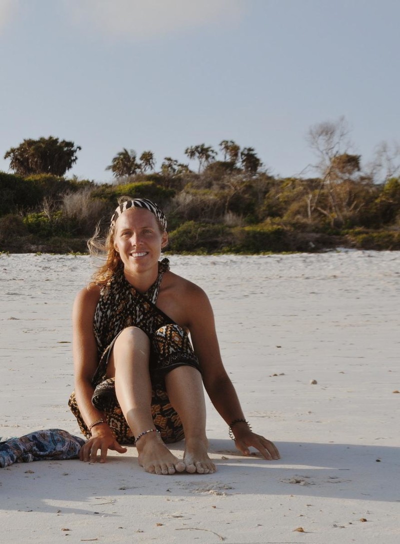 Vacker strand i Kenya