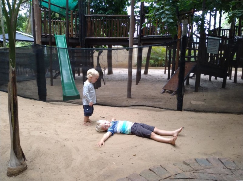 Avst&auml;ngd lekplats i Botswana