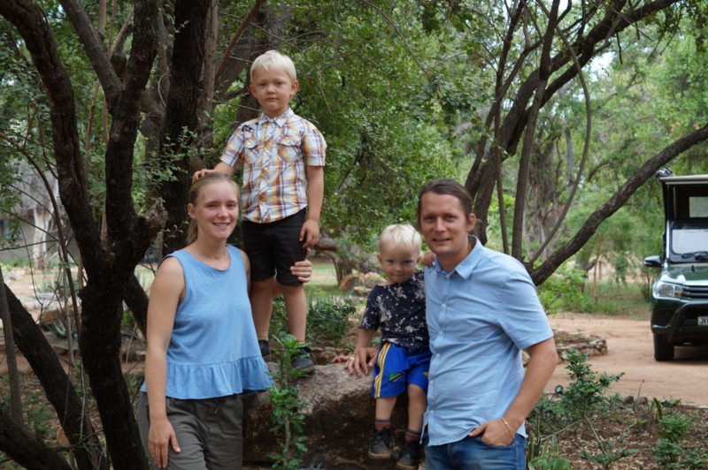 Safari med familjen i Sydafrika